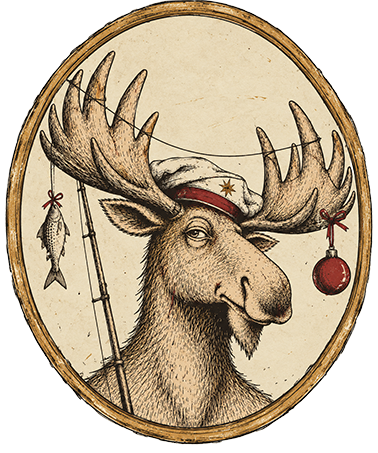Der Elch als Fischer, Farmers' Christmas Garden